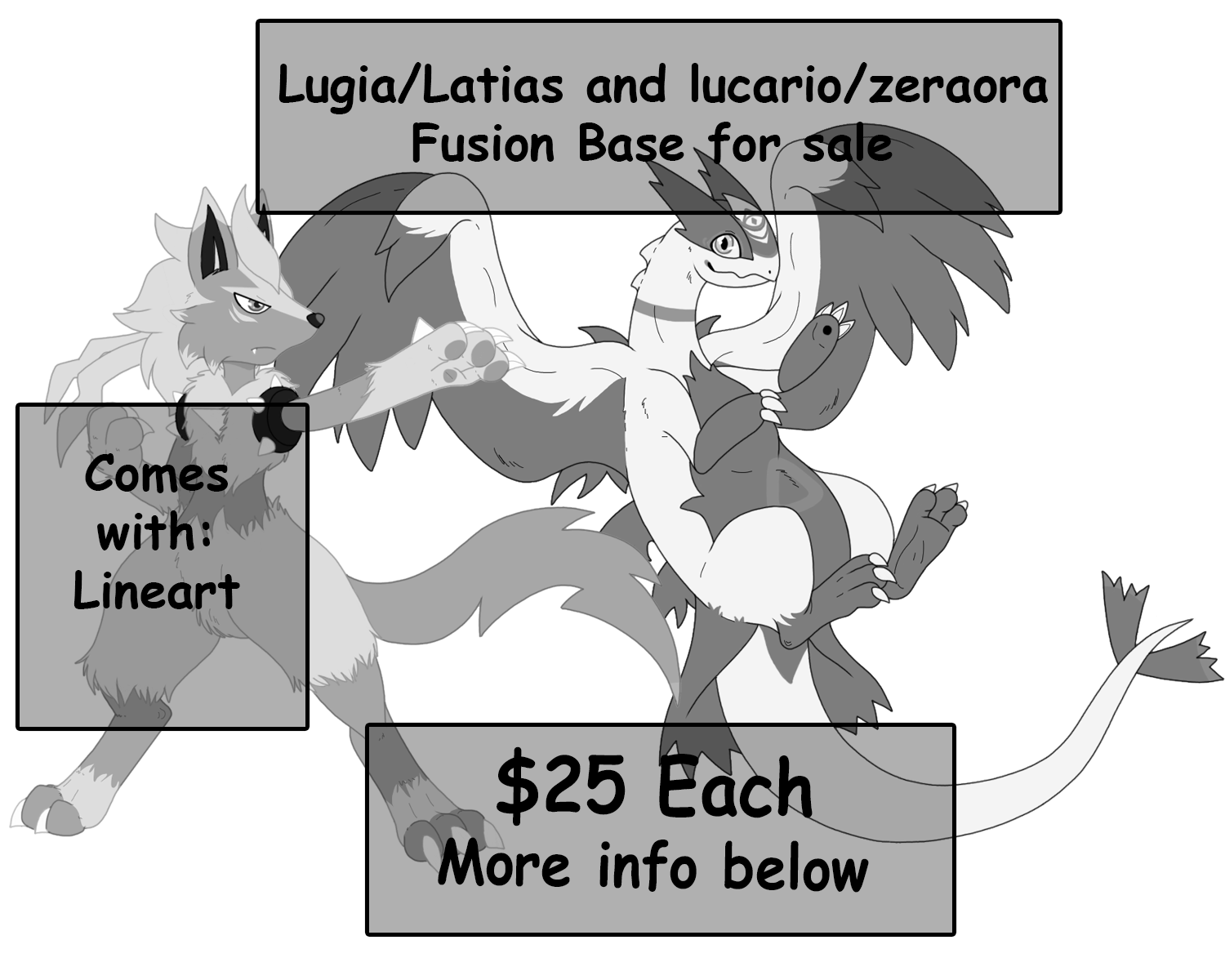 $20.00 Lugia/Zekrom Fusion Adopt (Sold) by min19 -- Fur Affinity [dot] net