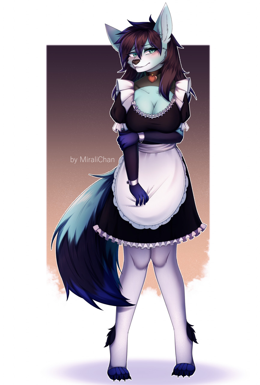 Furry maid by MiraliChan -- Fur Affinity [dot] net