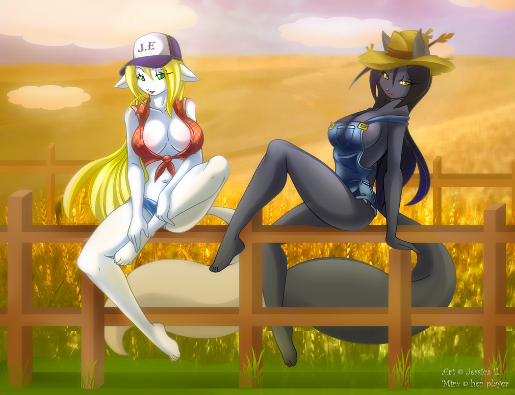 Jess and Mira Farm Girls by Mirasuke -- Fur Affinity [dot] net