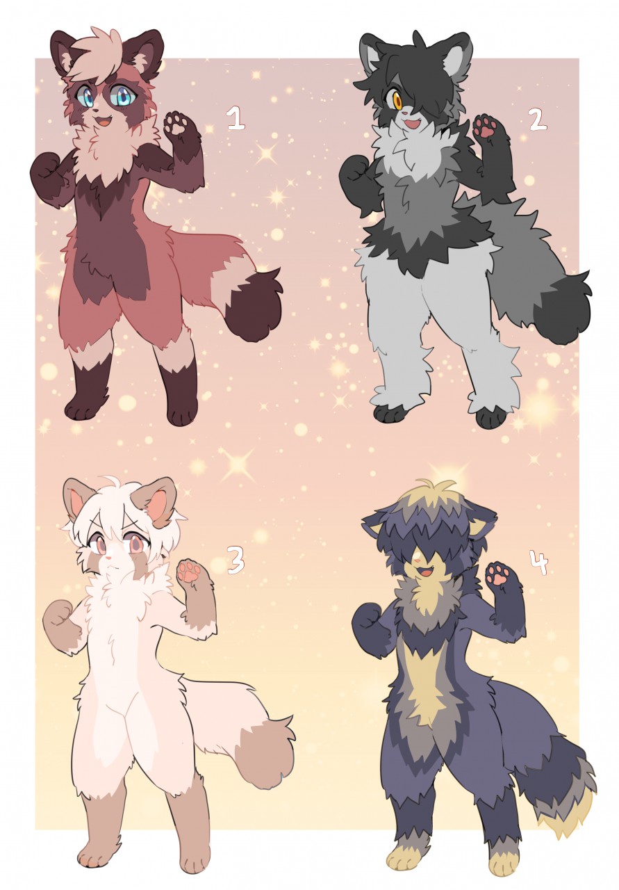 Ginkgo Adopt (+Extra) | Adoptable Character | Anthro | Furry offers | Tanuki | Cartoon Style | Animal | Digital Art | Instant Download