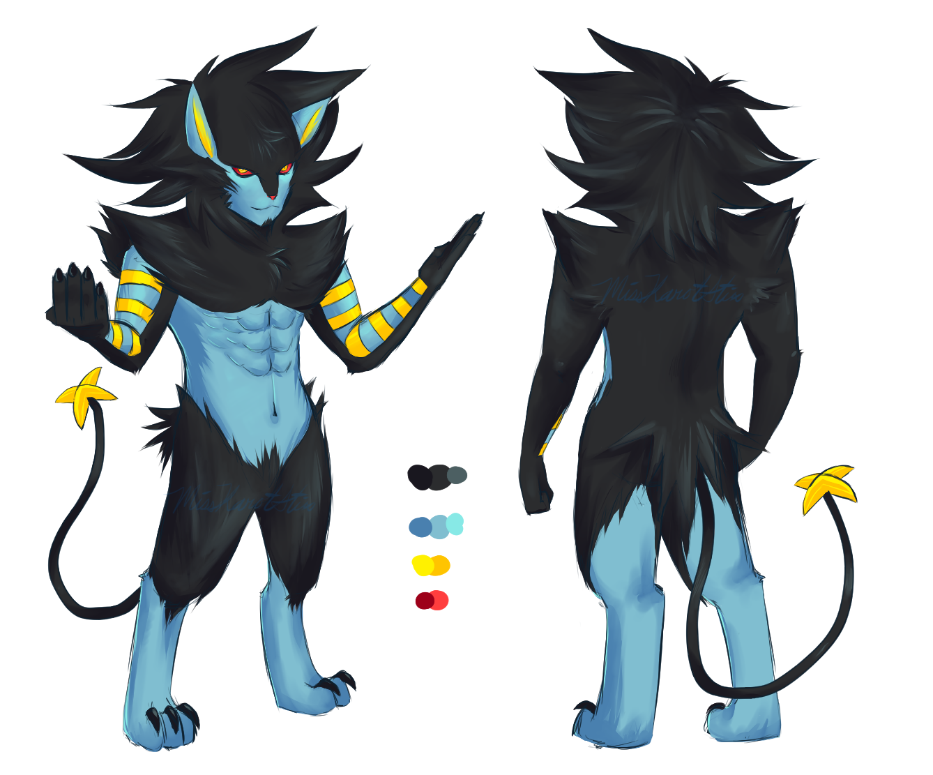 Anthro Luxray by MissKarotStix -- Fur Affinity [dot] net