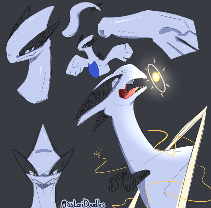 Lugia (BORED DOODLE) by HotMessExpress87 -- Fur Affinity [dot] net