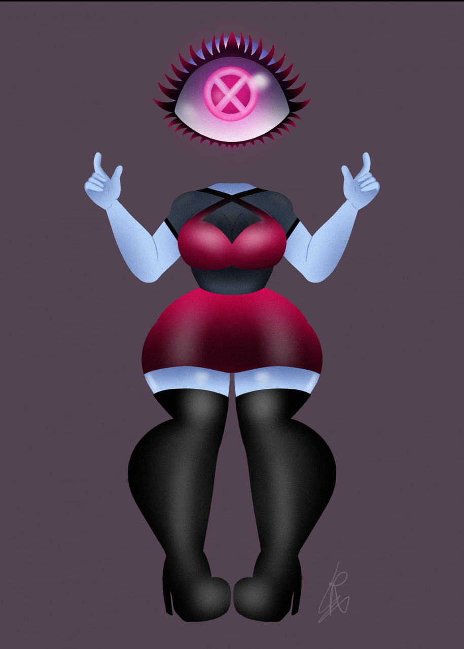 Weirdcore eye girl 1 (doesn't have a name yet) by Miss_Strawberry_Moo --  Fur Affinity [dot] net