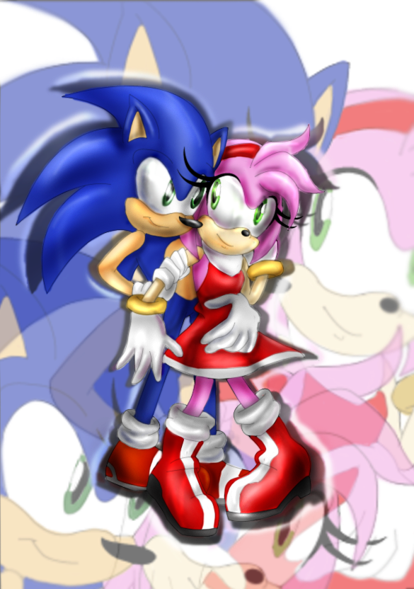 SonAmy Snuggle by Dani, Sonic the Hedgehog