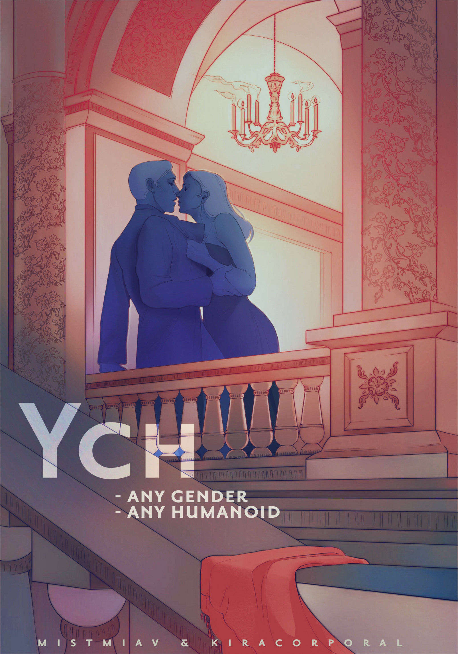 Humanoid couple love - YCH.Commishes