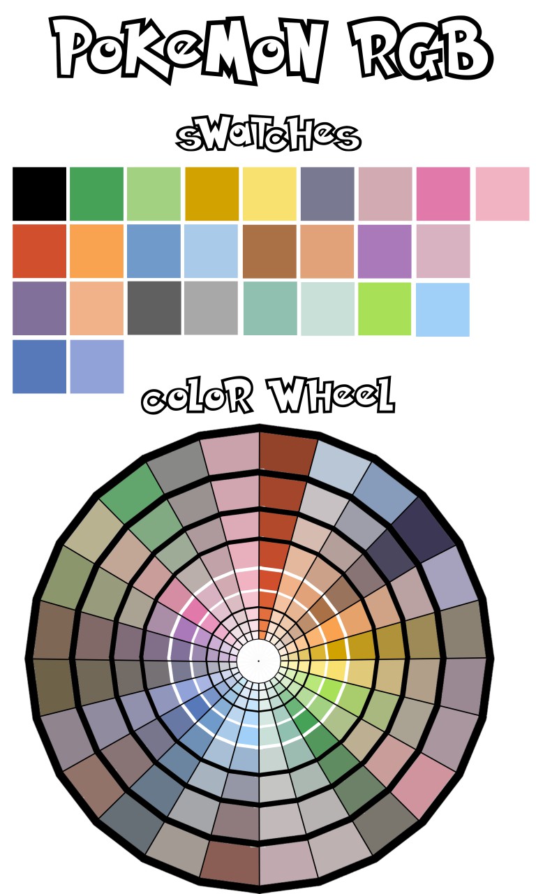 Pokemon Red, Green, Blue Custom Color wheel by MistressMissingno