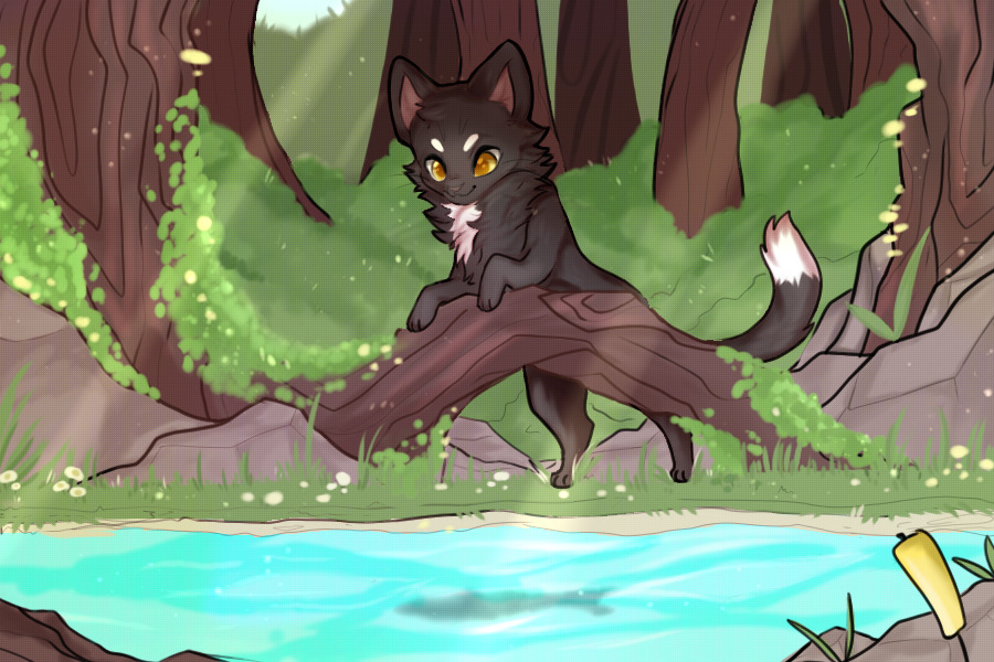 warriors cat stuff — falkarth-art: A quick Ravenpaw, perhaps he's