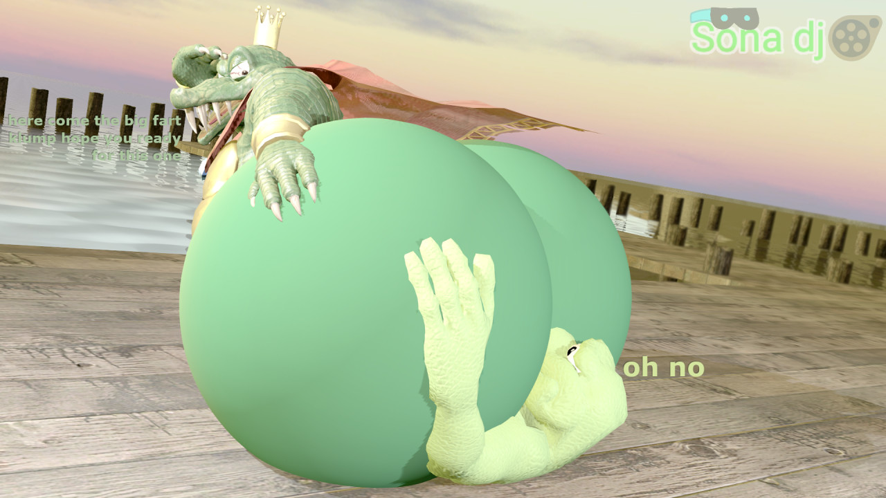 king k rool going to fart on klump by mitchellmorris123 -- Fur Affinity  [dot] net