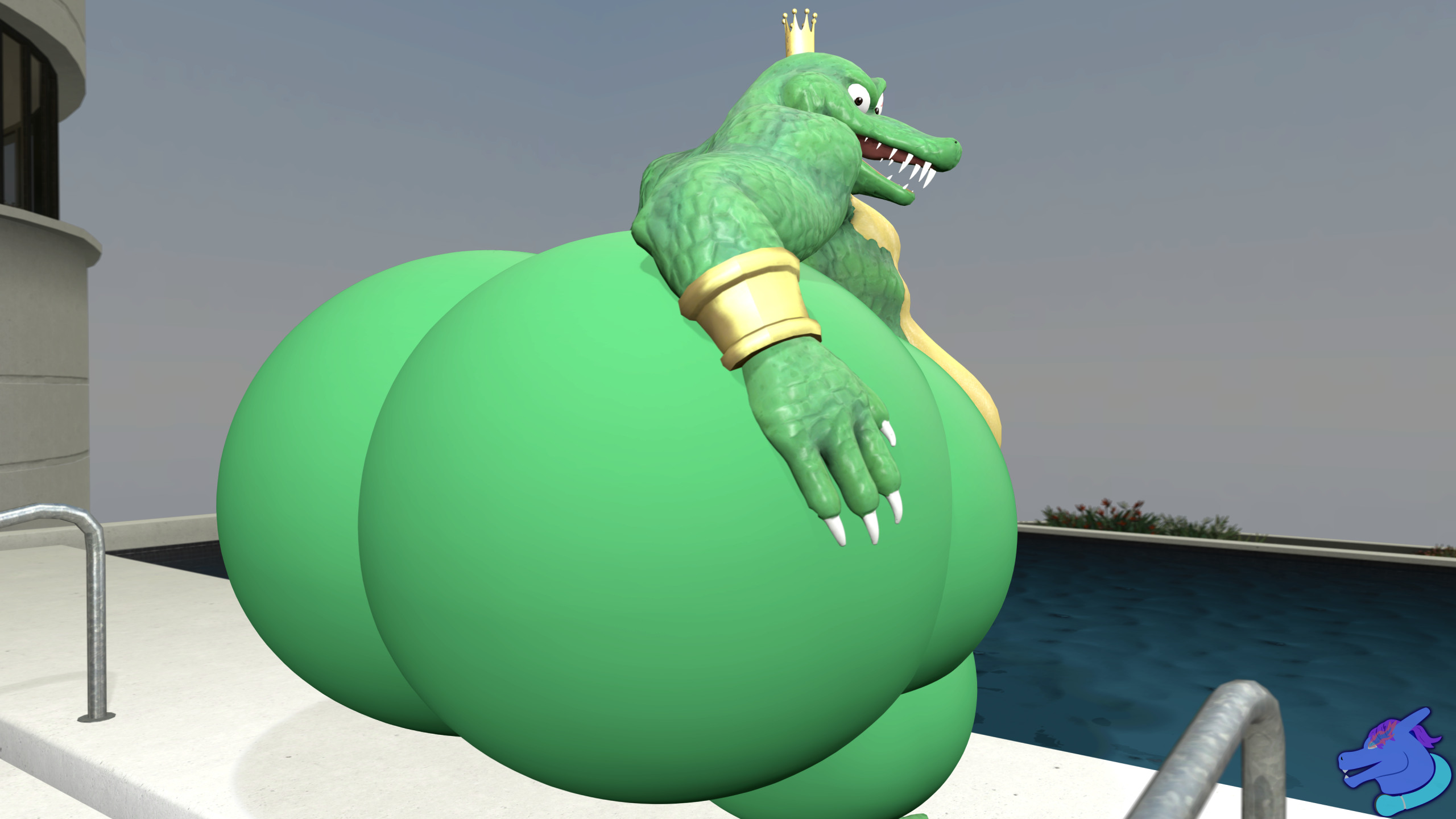 thicc booty king k rool by mitchellmorris123 -- Fur Affinity [dot] net