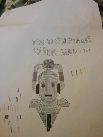 doctor who cyberman drawing