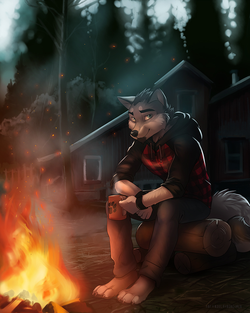 Fire wolf by LunnaHowell -- Fur Affinity [dot] net