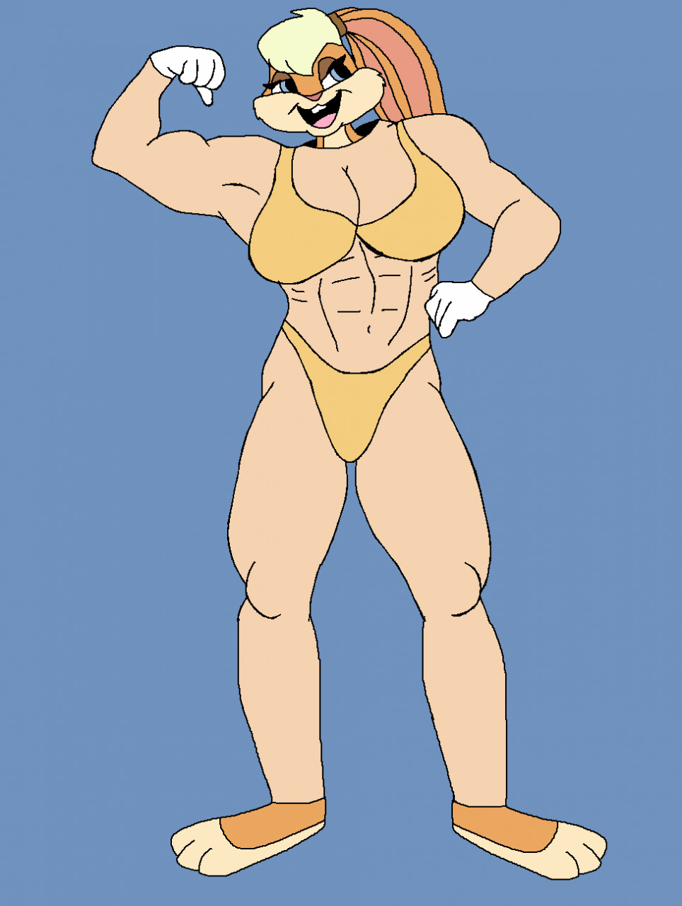 Lola Bunny wearing a muscle suit by mojo1985 -- Fur Affinity [dot] net