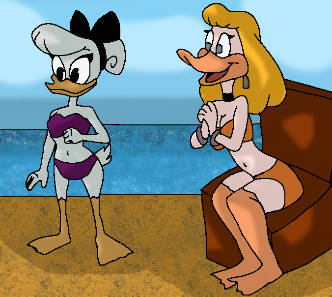 Daisy Duck and Melissa Duck in bikinis by mojo1985 Fur Affinity