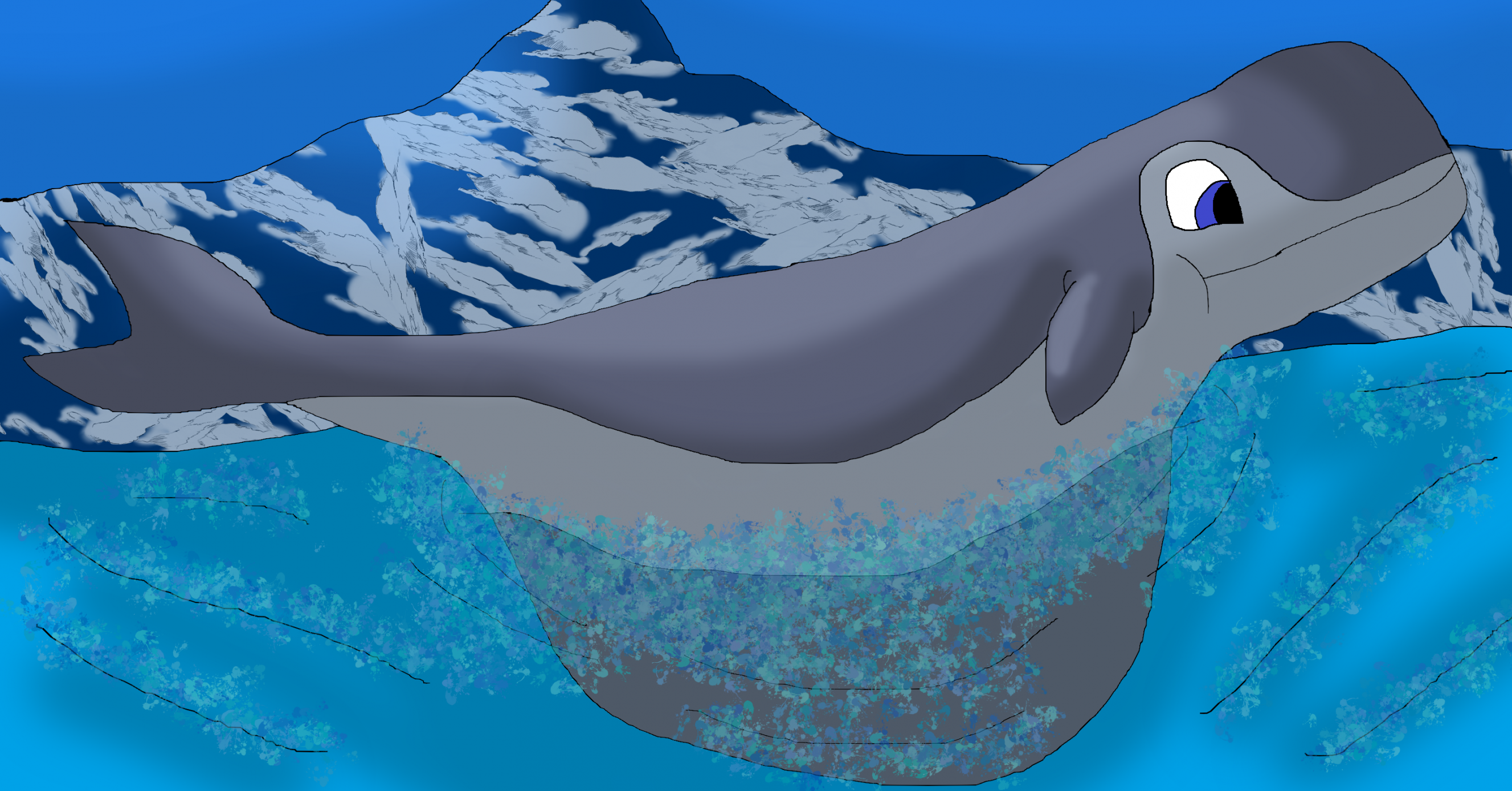 Sperm whale with inflated belly by mojo1985 -- Fur Affinity