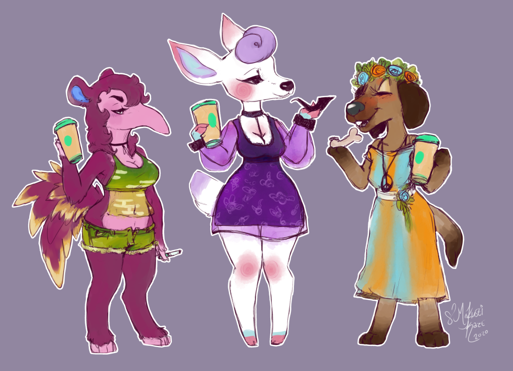 My Animal Crossing Girls Squad! by Mokusei_Kaze -- Fur Affinity [dot] net
