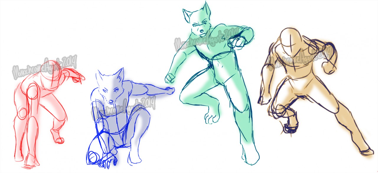 Everything Art — Practising action poses/reference was used