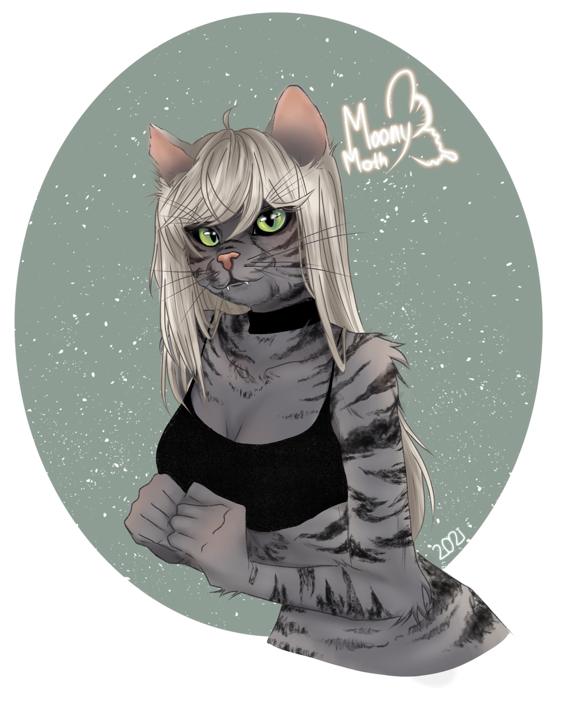 Shy cat girl by MoonyMoth -- Fur Affinity [dot] net