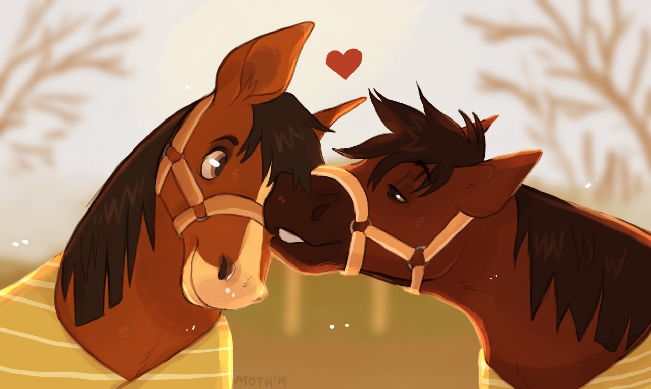 Pony Furry Kiss Stock Illustration 1303739515