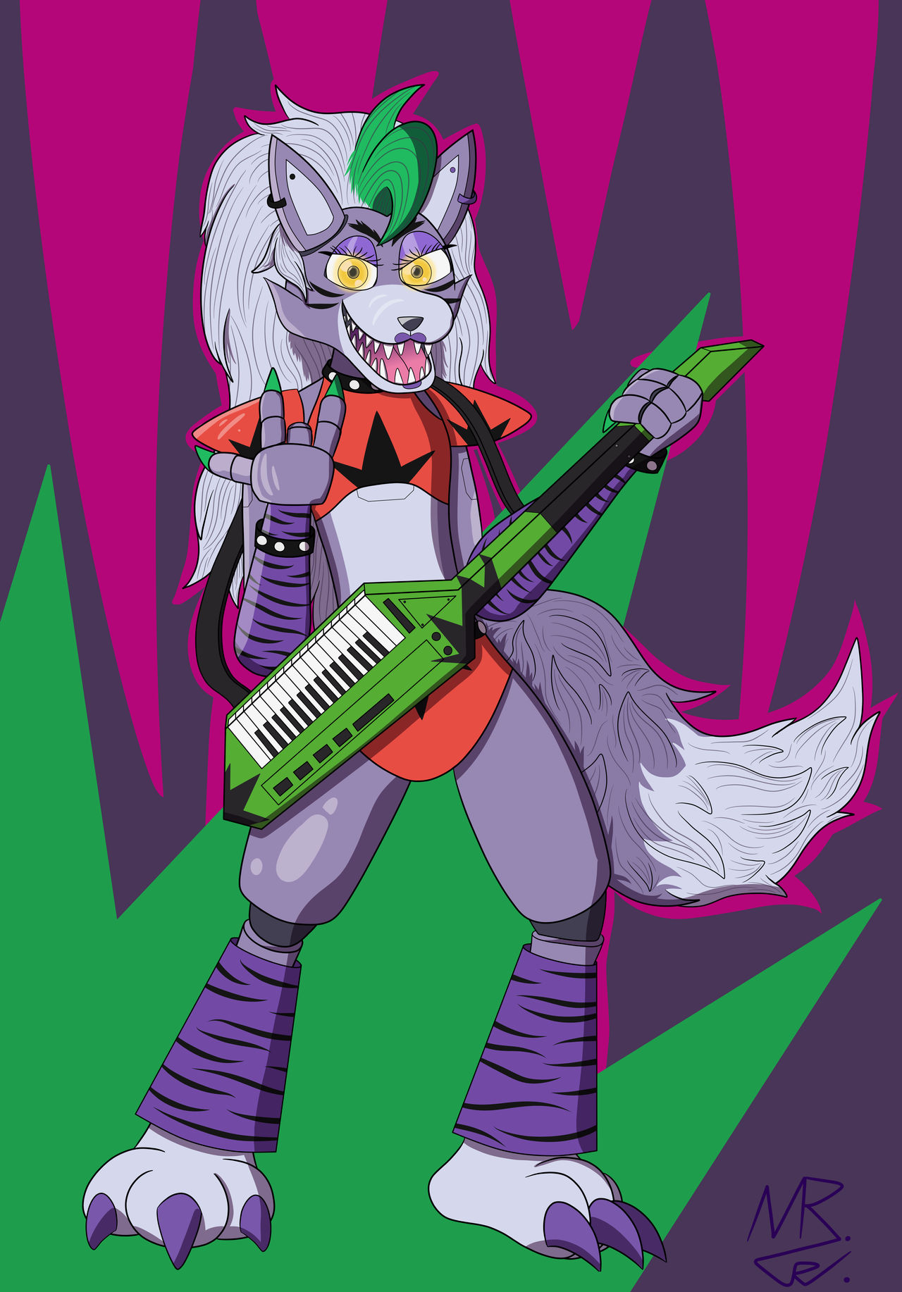 Roxanne Wolf fan art dark theme by Mr-CPU -- Fur Affinity [dot] net