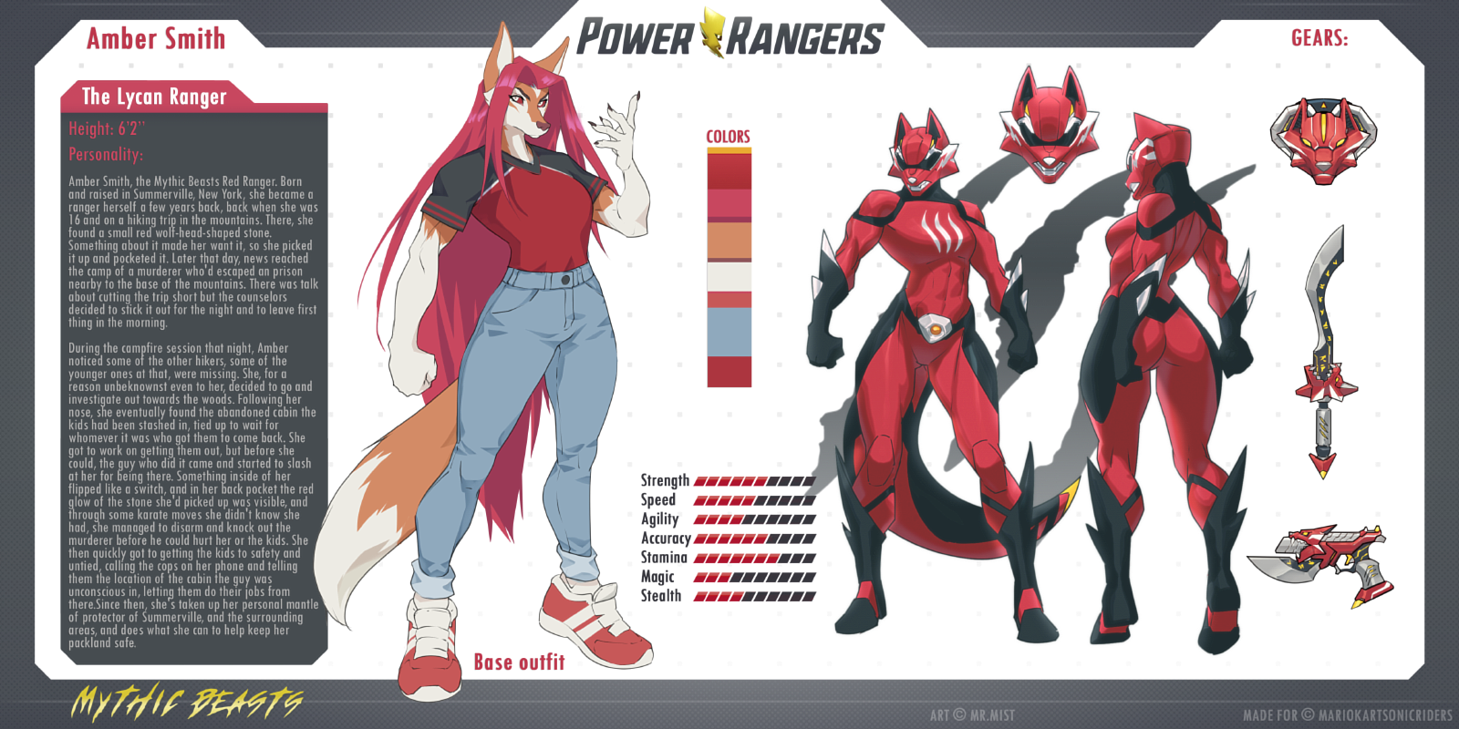 Amber Smith the Red Mythic Power Ranger by Mr.Mist -- Fur Affinity [dot] net