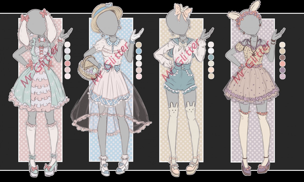 Easter Outfit Adopts (Closed) by MrGlitter -- Fur Affinity [dot] net