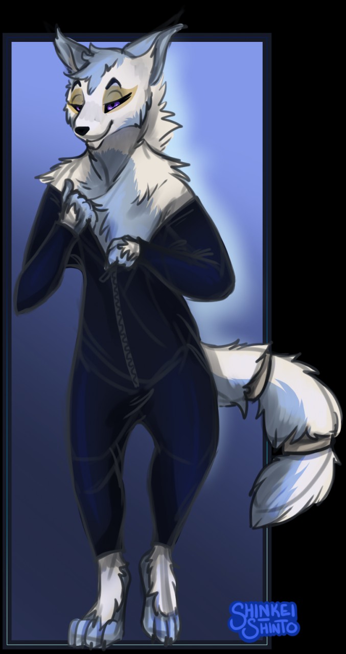 anthro arctic fox male