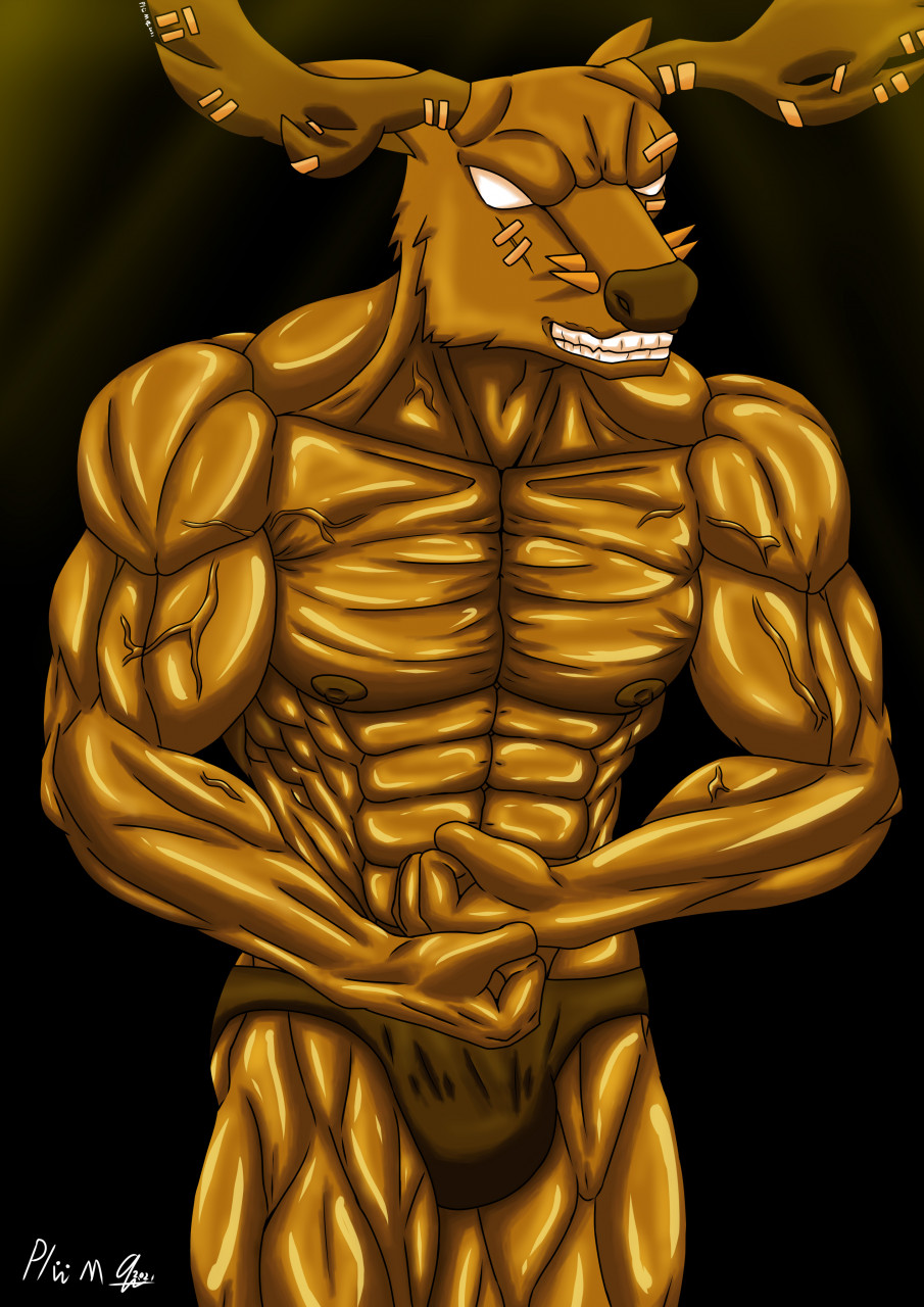 Bane muscle show 3-gold ver(non-background) by mrplw -- Fur 