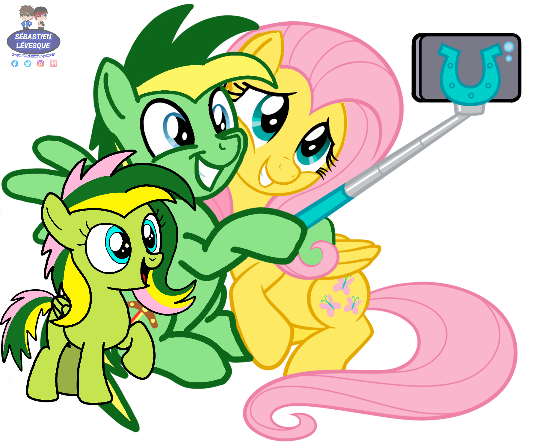 my little pony fluttershy family