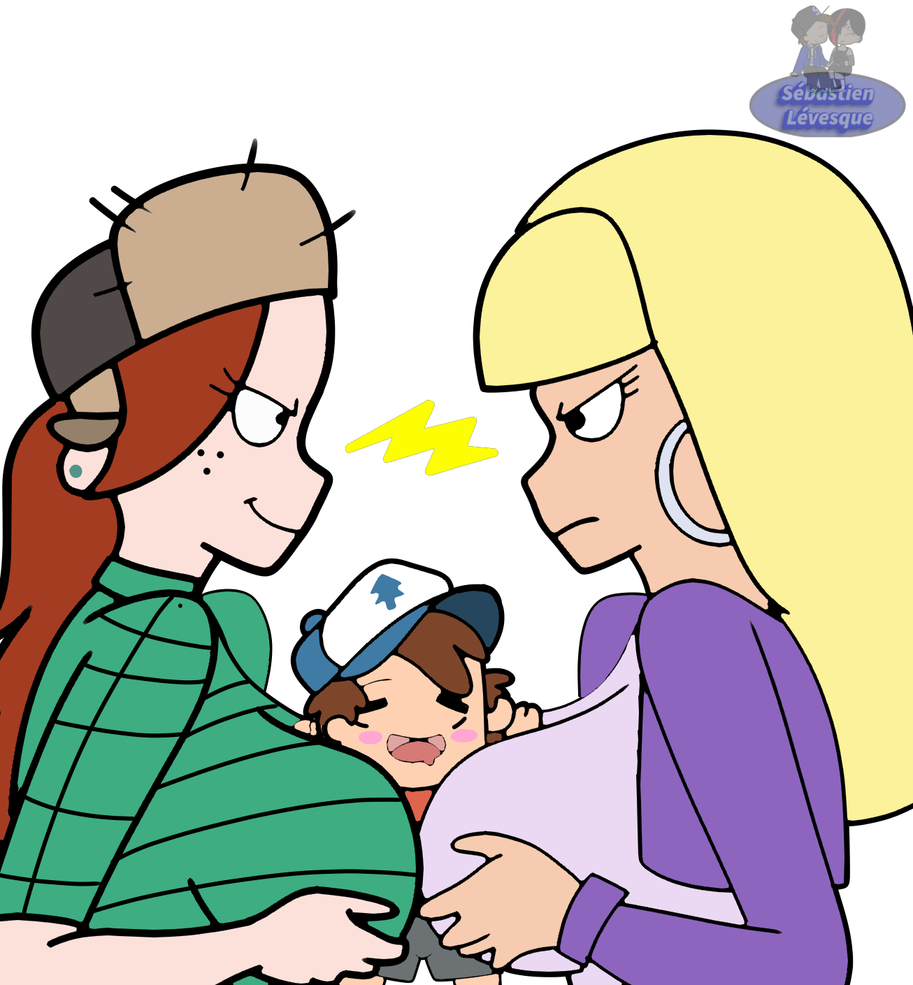 Wendy and Pacifica against their little lover Dipper Pine... by  MrSGroupArts2009 -- Fur Affinity [dot] net