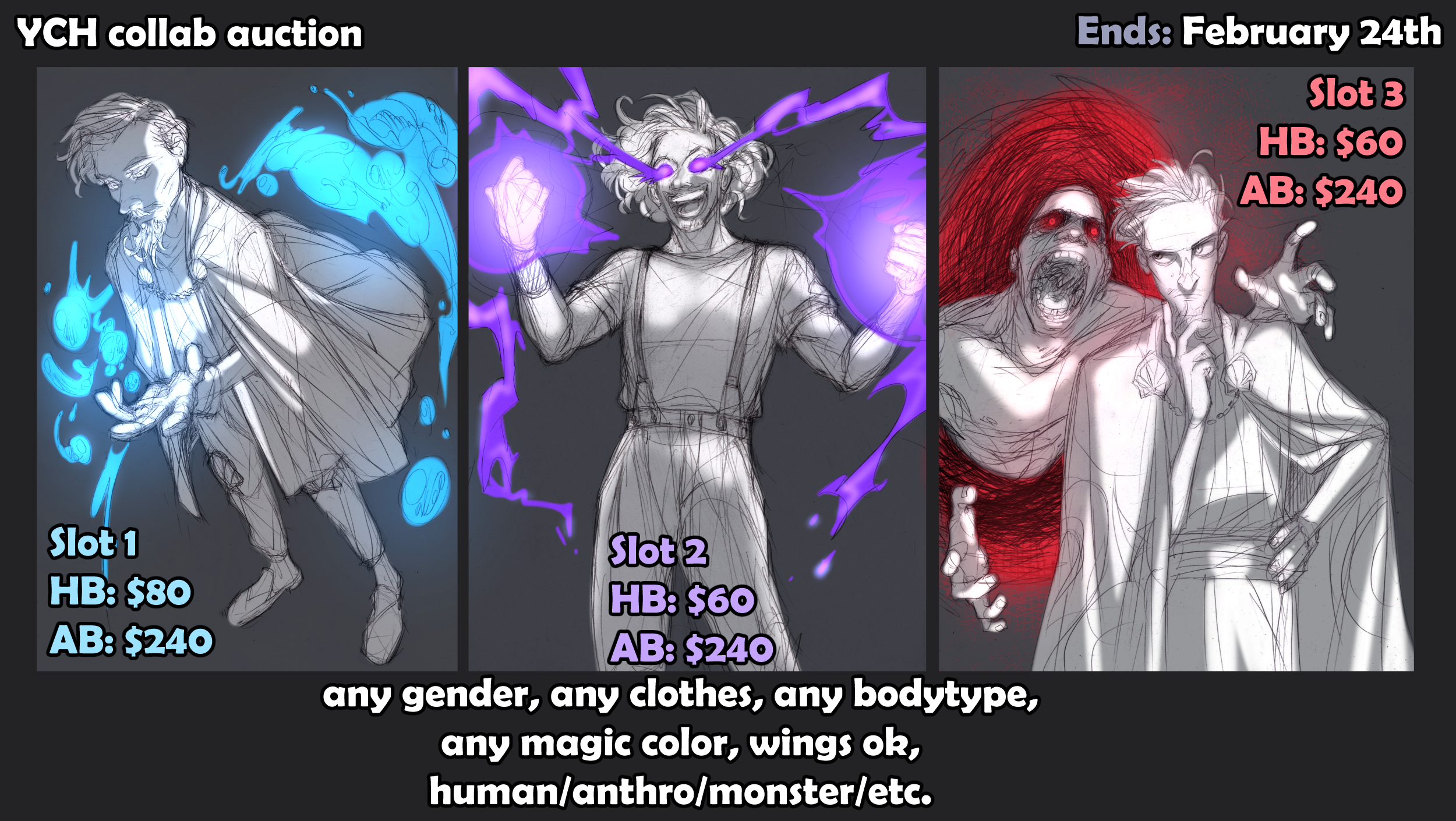 YCH collab auction [closed] - Magic users