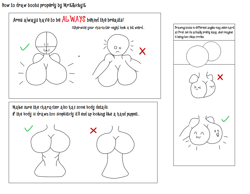 How to draw boobs by MRXRICKYX -- Fur Affinity [dot] net