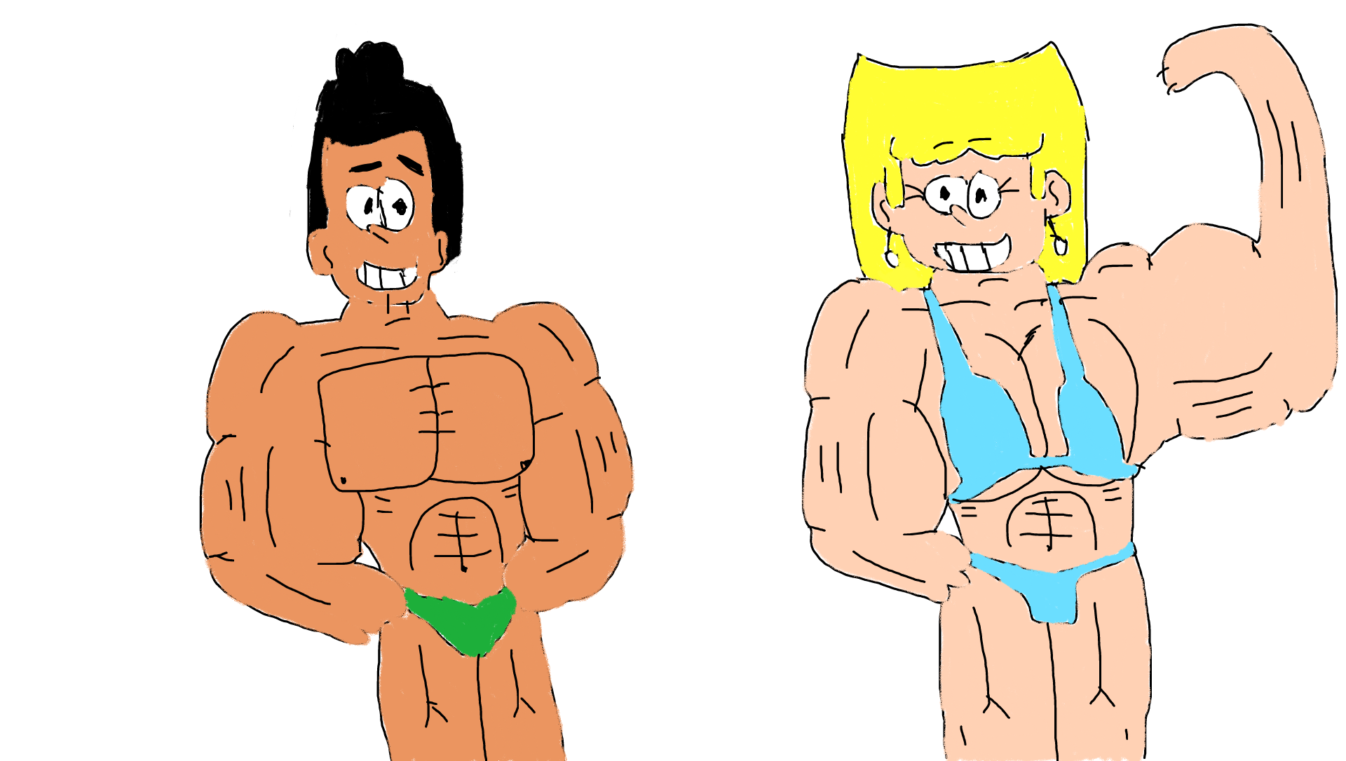 Lori and Bobby Muscle Couple by MuscleMinniefan91 -- Fur Affinity [dot] net