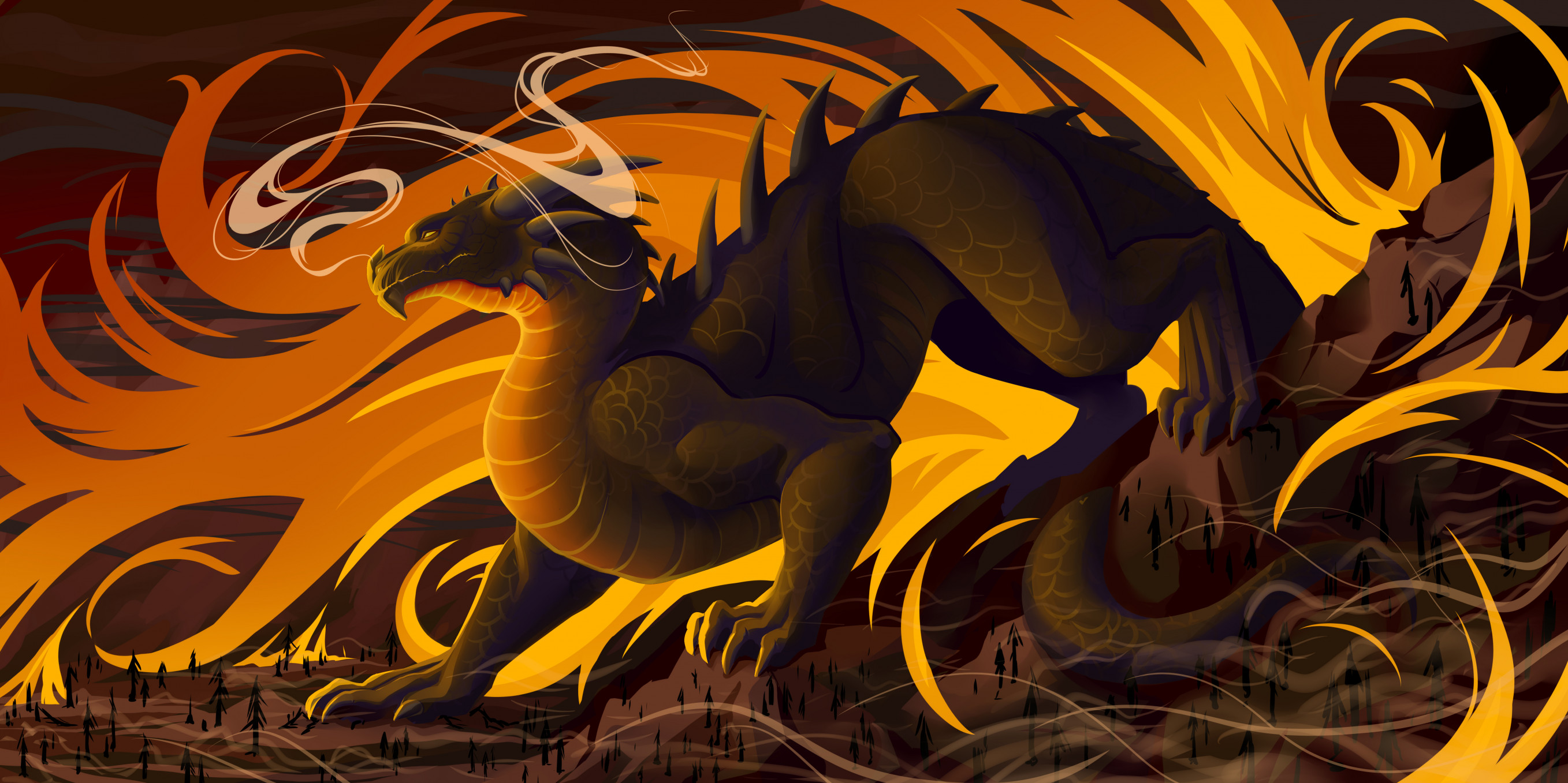 Glaurung The Golden Father of Dragons by devilkais on DeviantArt