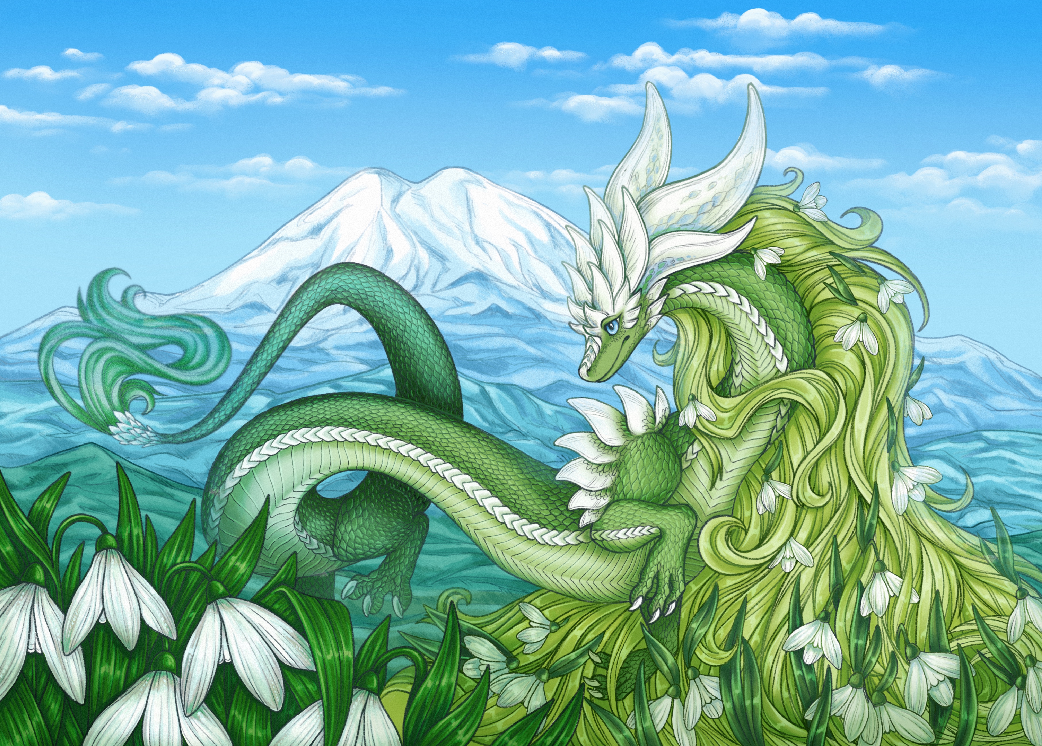 Восточный дракон рисунок