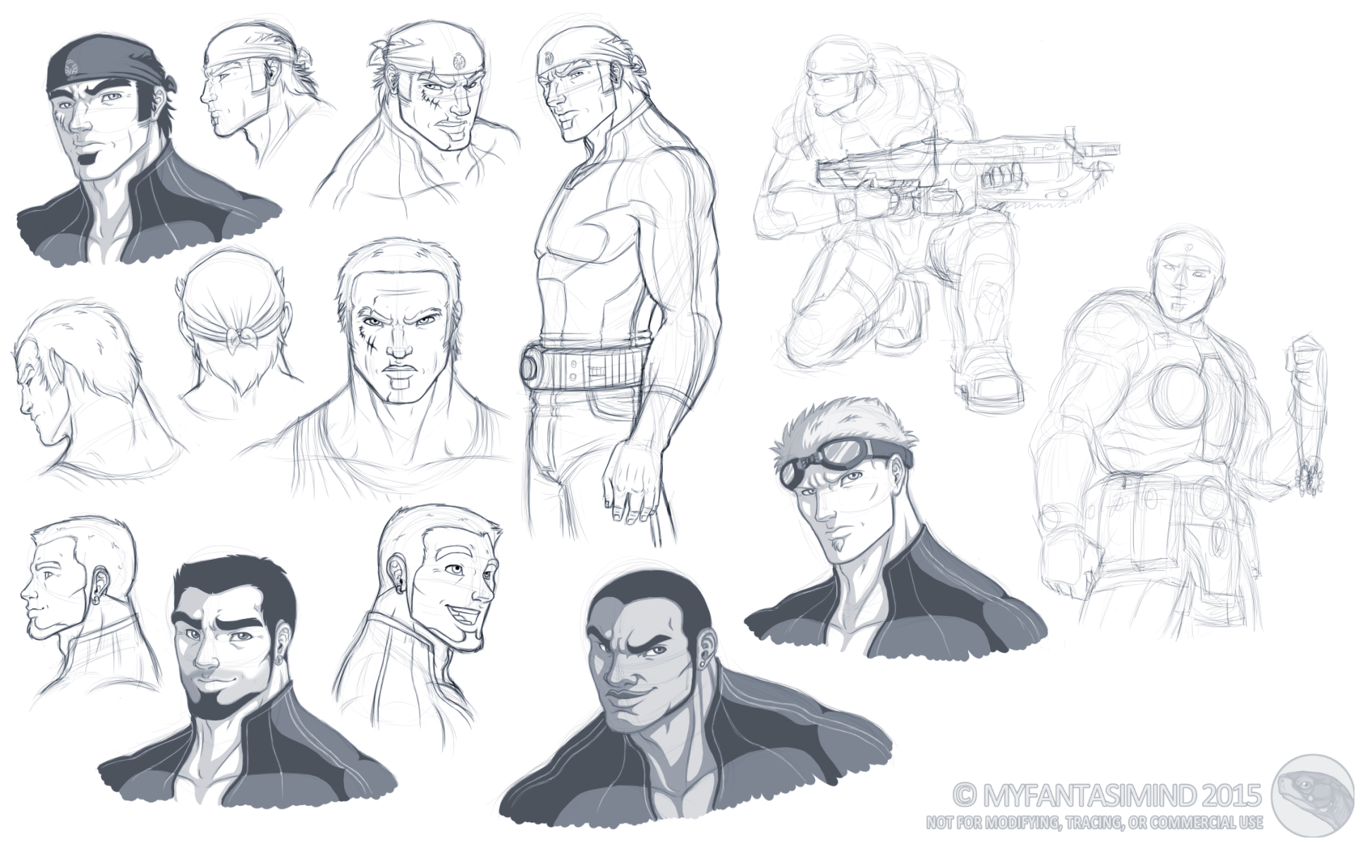 Artcrap: Delta Squad Sketches by MyFantasiMind -- Fur Affinity [dot] net