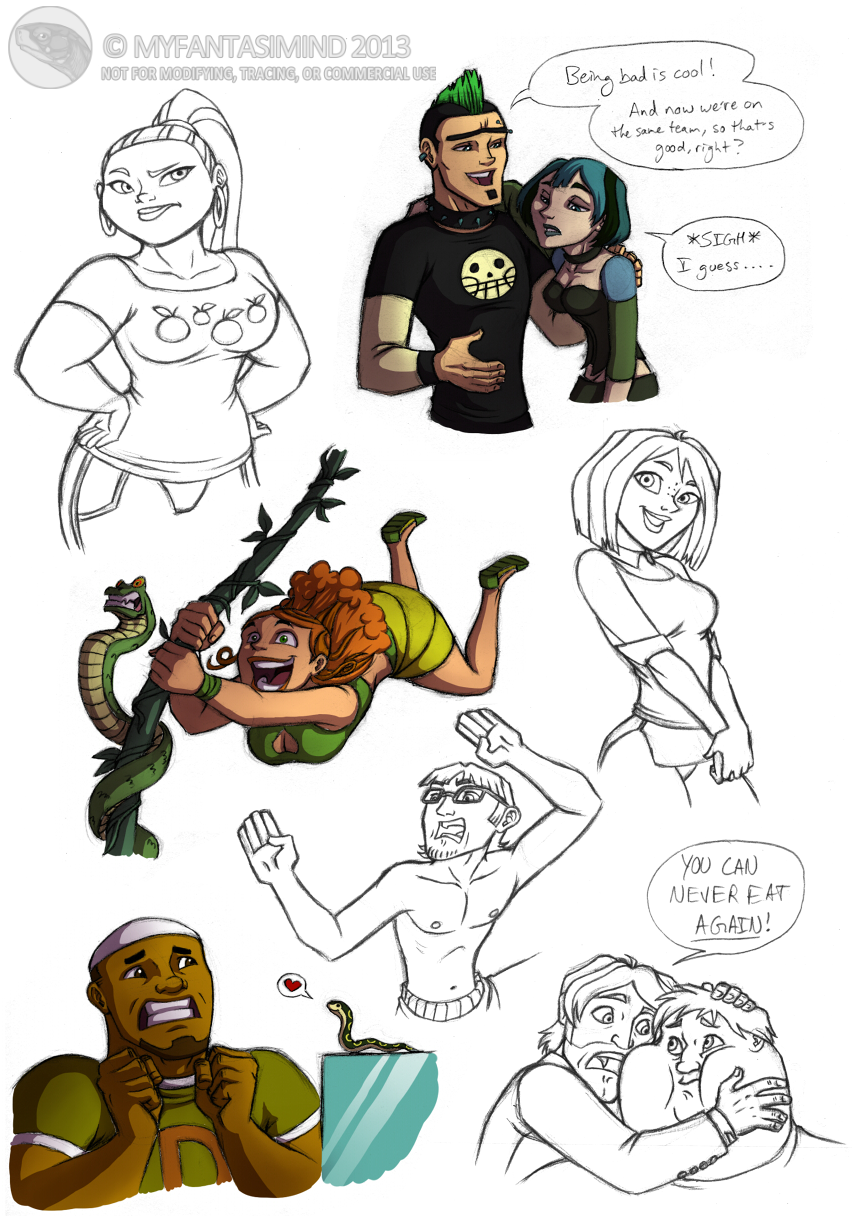 Artcrap: My Favorite Total Drama Sketches 1 by MyFantasiMind -- Fur  Affinity [dot] net