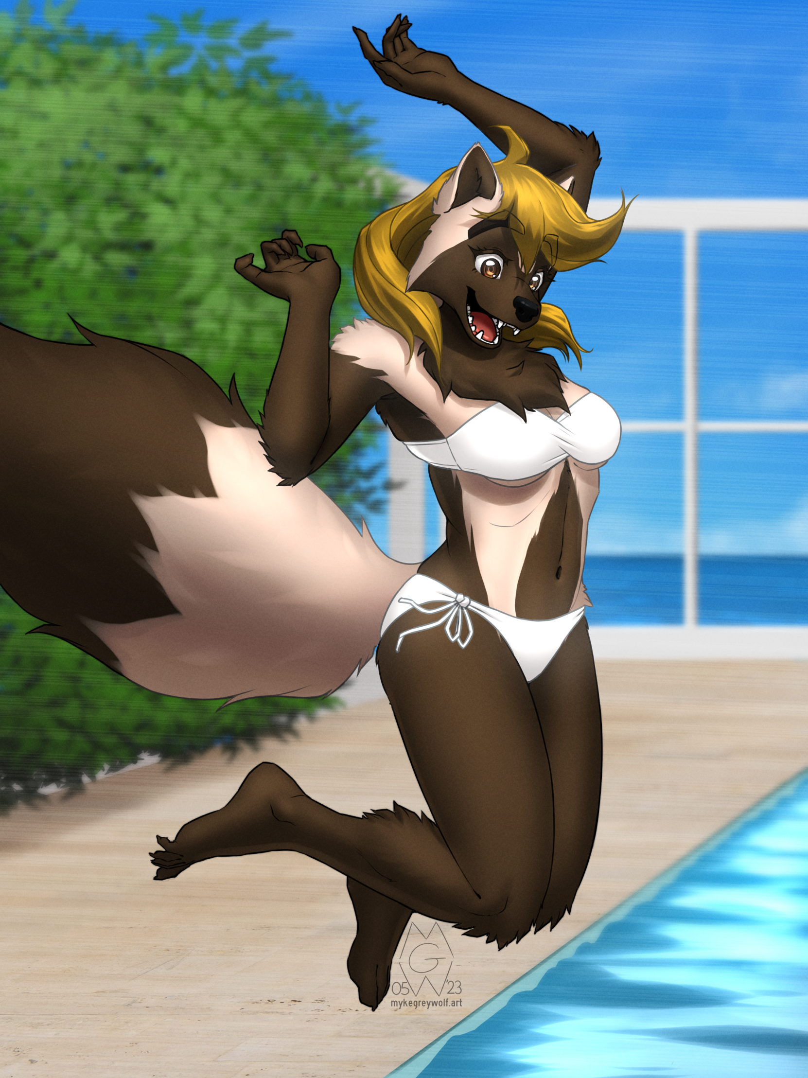 Furry in bikini