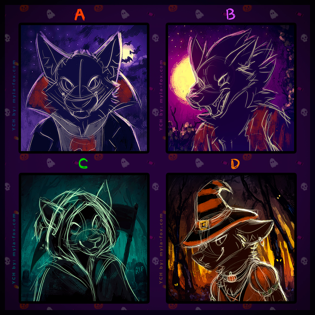 Animated Spooky Month Icon YCH (Closed!) by Phoenix-of-Starlight -- Fur  Affinity [dot] net
