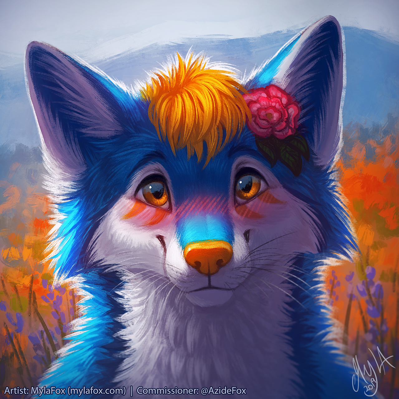Portrait of a Gentle Blue Fox by MylaFox -- Fur Affinity [dot] net