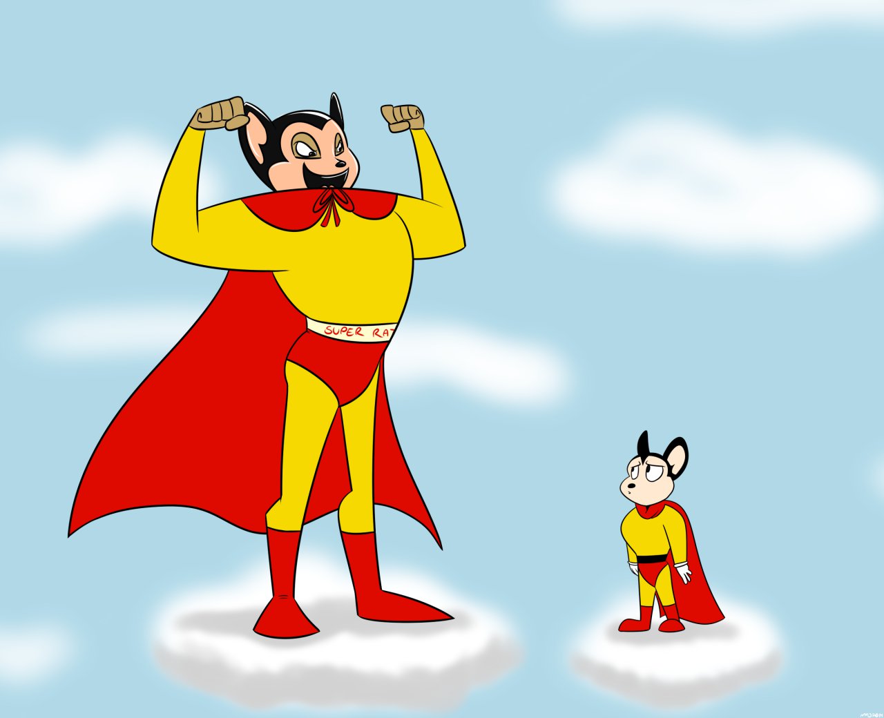 Mighty Mouse meets Super Raton by MysteryFanBoy91 -- Fur Affinity [dot] net
