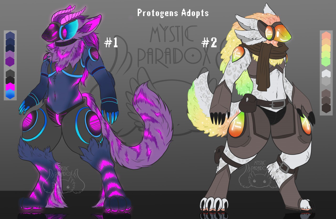 experimenting with protogens more so heres designs up for adoption