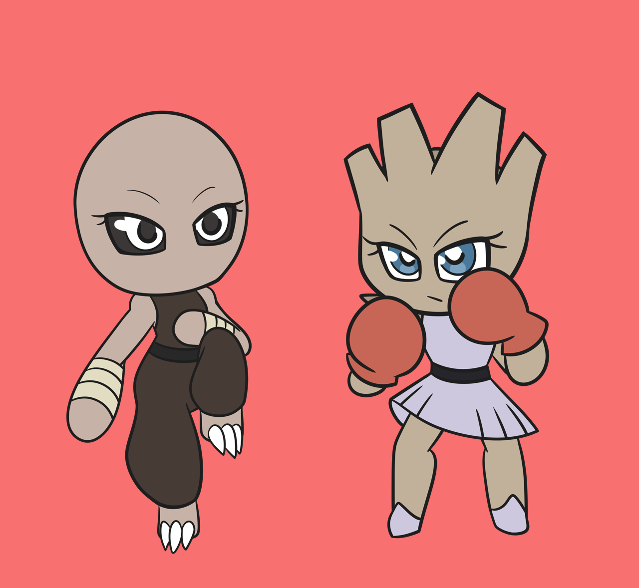 OC] Himonchan and hitmonlee drawing i did : r/pokemon