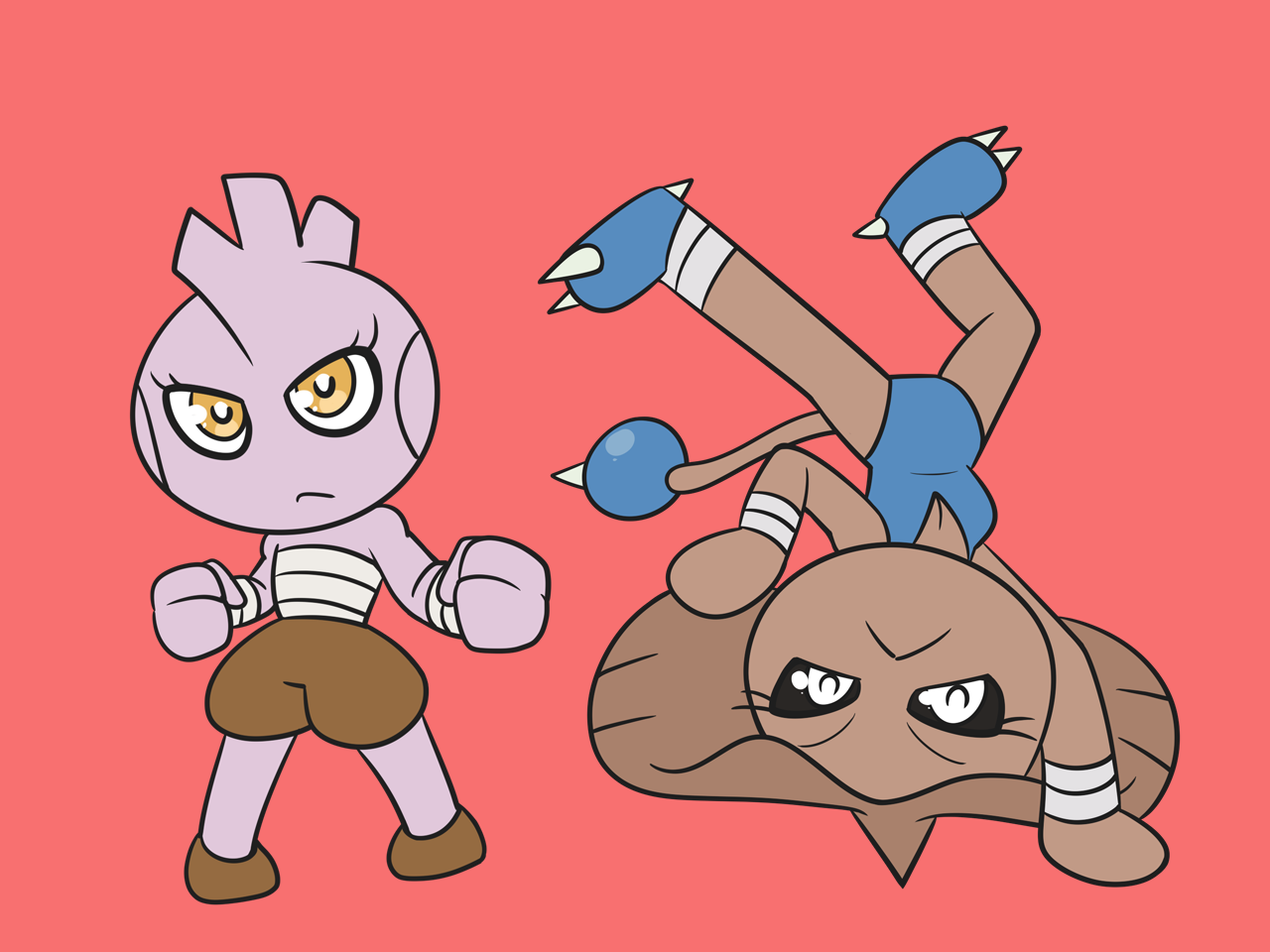 Hitmonchan,Hitmonlee,Hitmontop,and Tyrogue