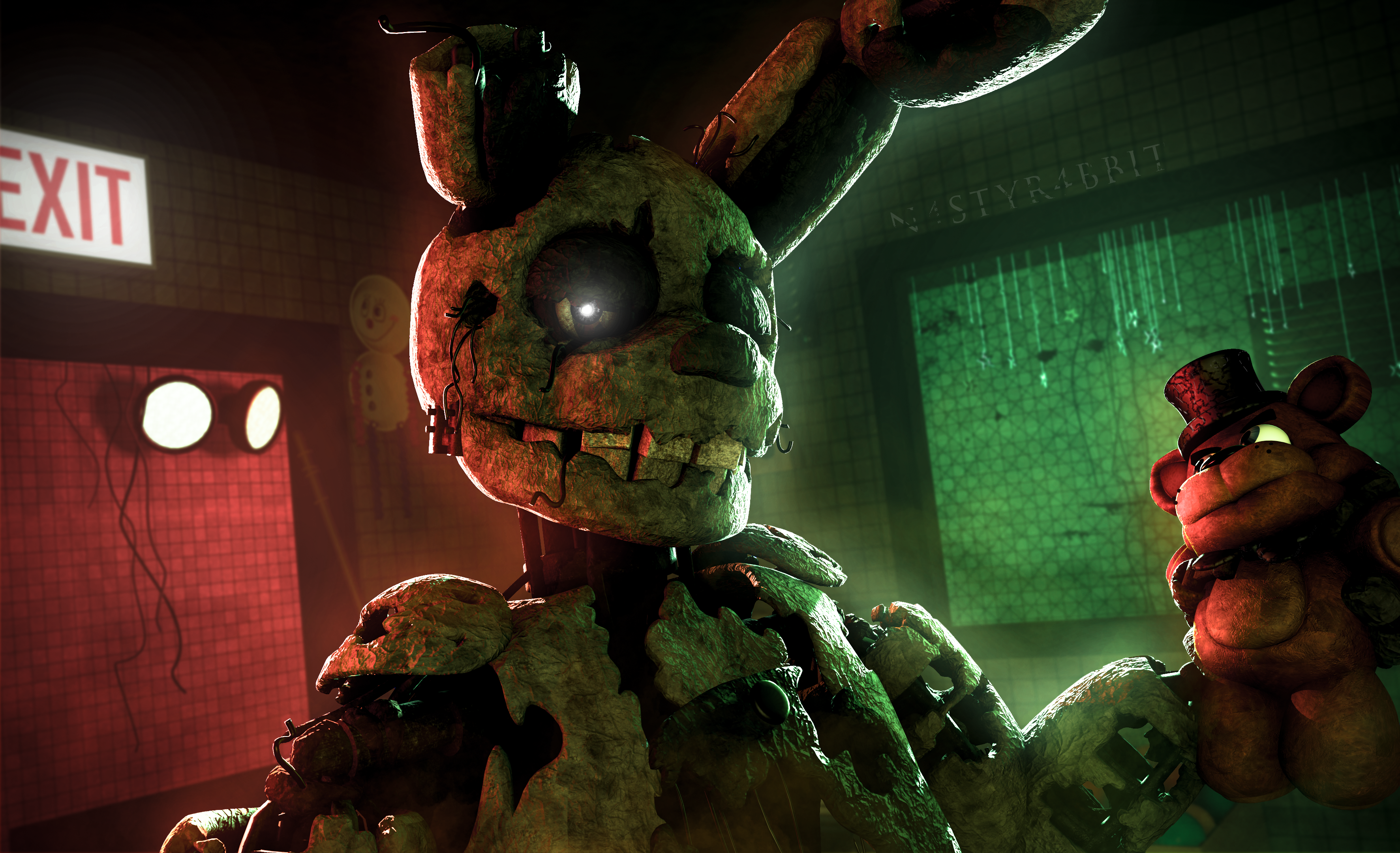 Red & Green Springtrap. 