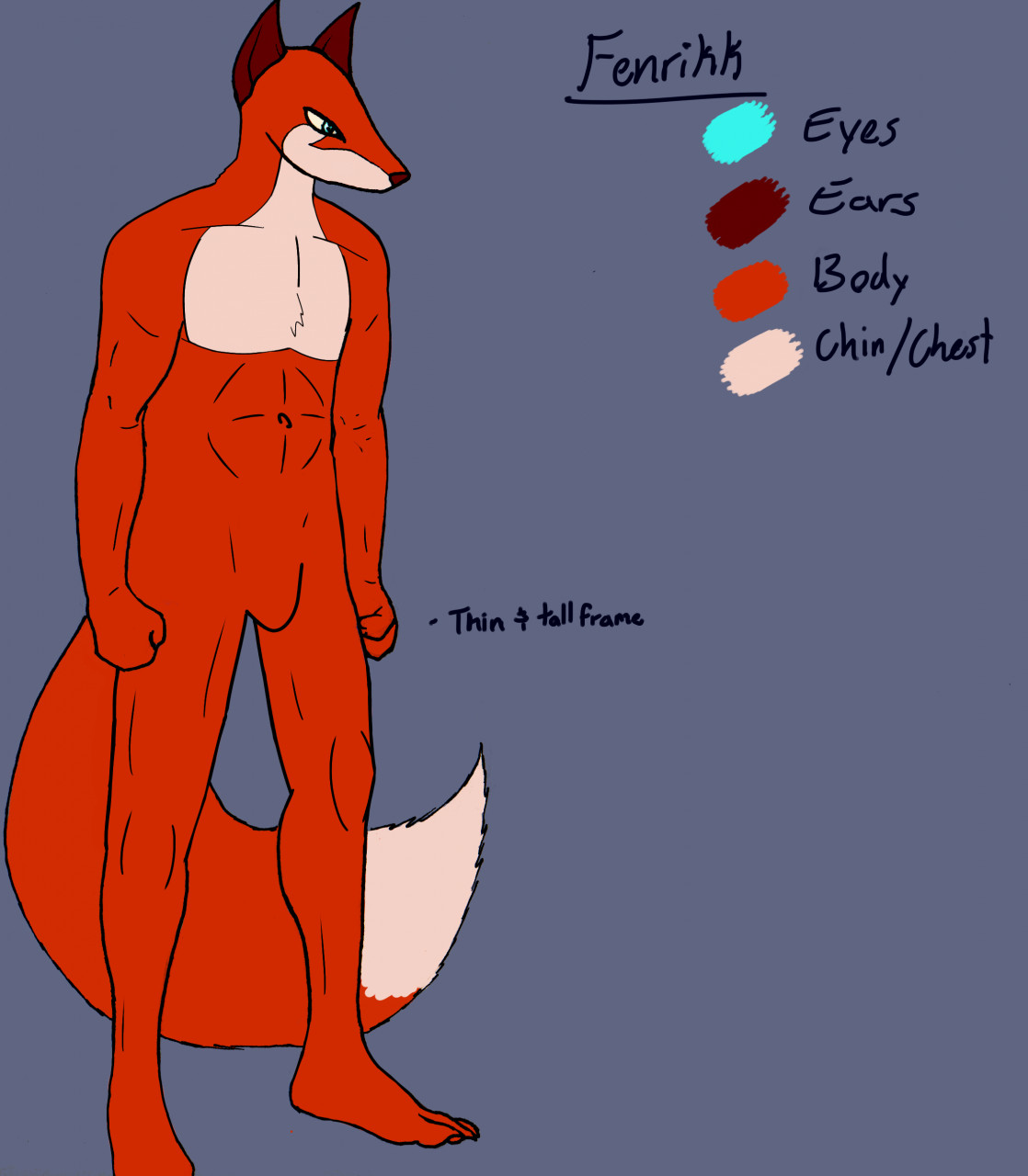 Fenrikk the Red Fox, naked by Nada90Nada909 -- Fur Affinity [dot] net