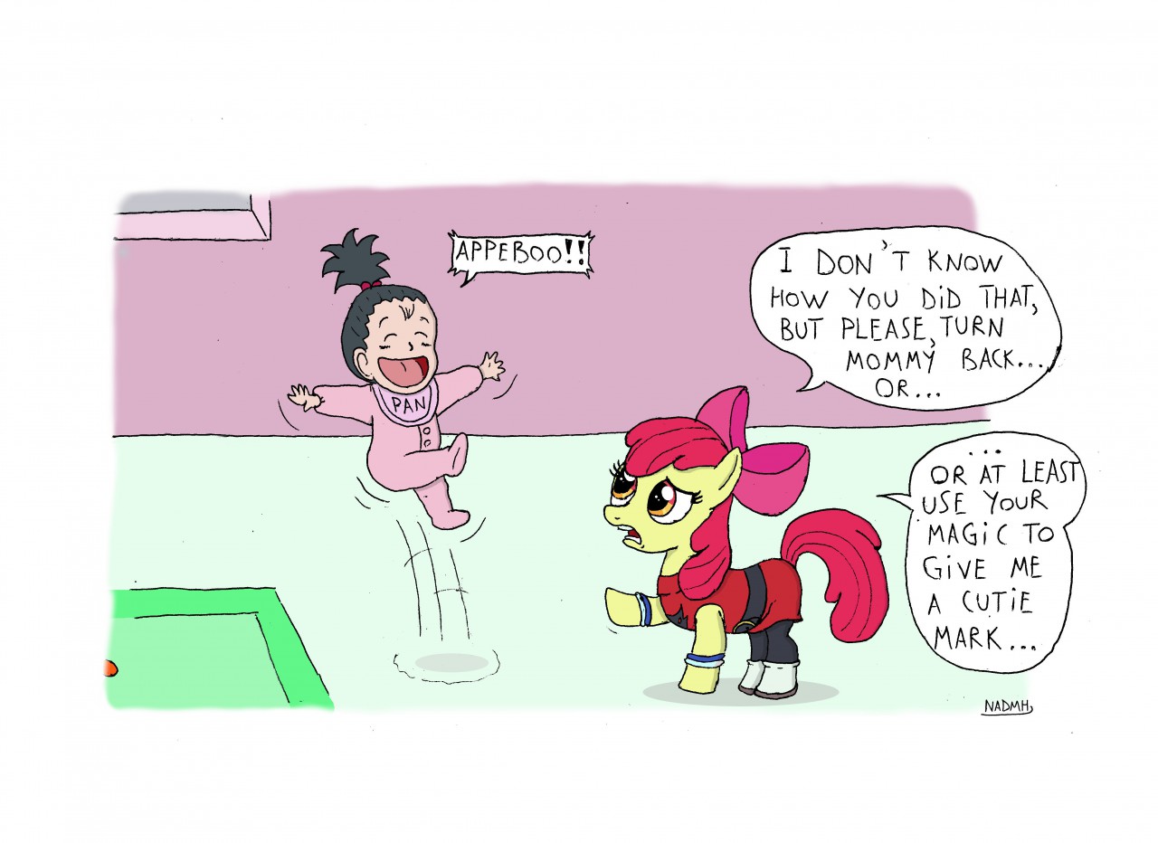 Pan wants to play - Videl To Apple Bloom TF 5 COLOR by NADMH -- Fur  Affinity [dot] net