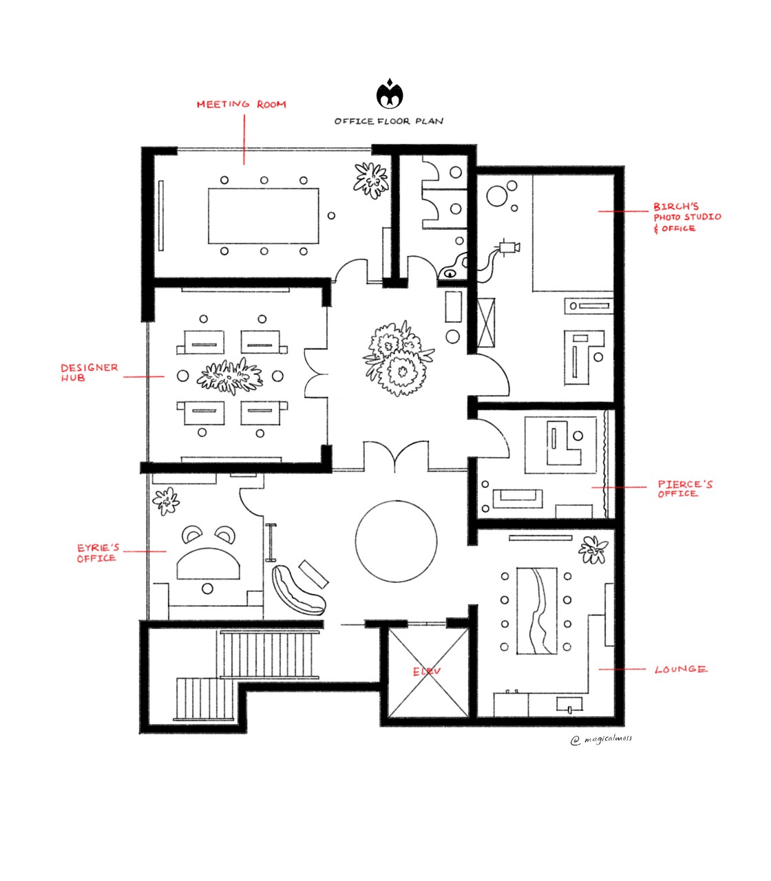 002a Office Floor Plan By Nahdiafur Fur Affinity Dot Net
