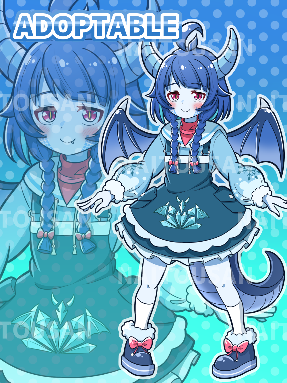 SOLD】 Cute Dragon Girl Adoptable Character by Naitousan -- Fur Affinity  [dot] net