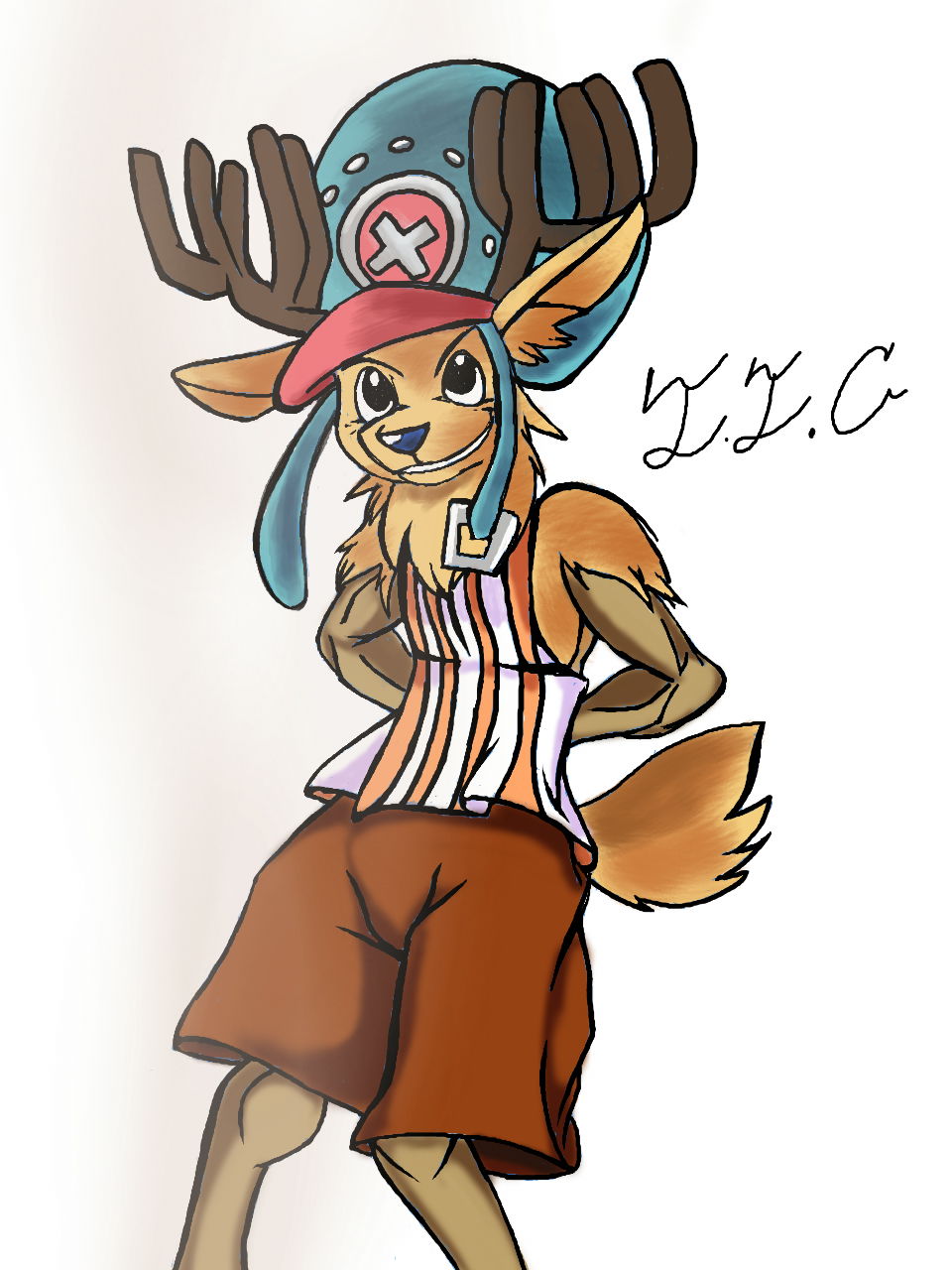 Made a post-timeskip Chopper redesign inspired by horn point, since I love  his horn point design : r/OnePiece