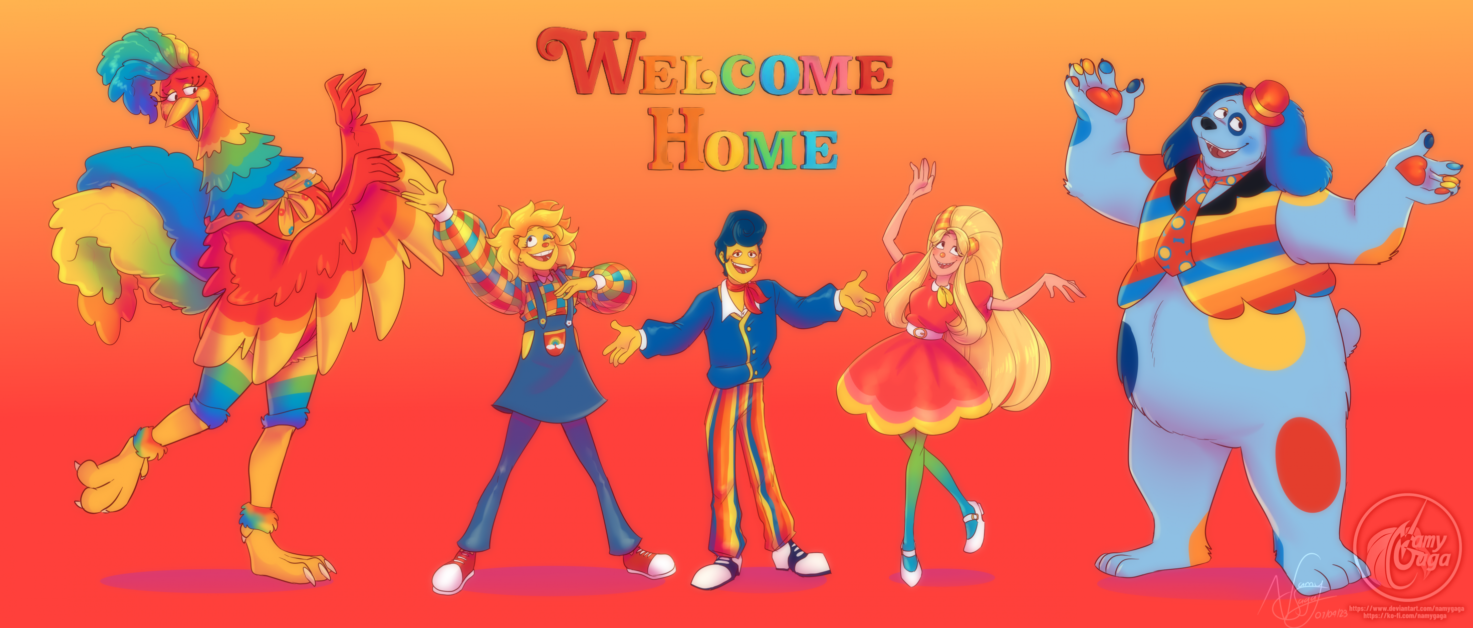 AU - Welcome Home characters! by NamyGaga -- Fur Affinity [dot] net